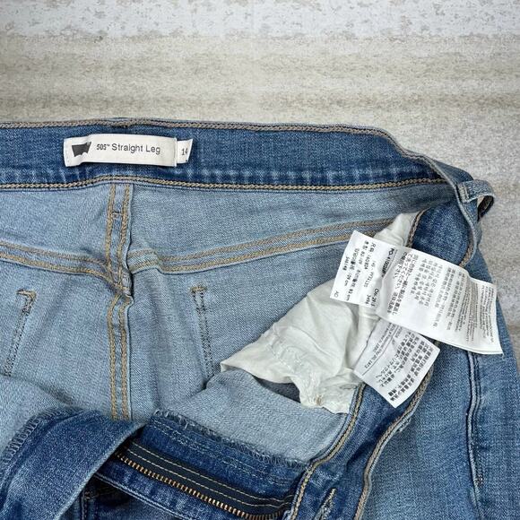 Vintage Y2K Levis Jeans 505 Womens 14 Regular Straight Fit Light Wash Red Tab - Picture 4 of 4